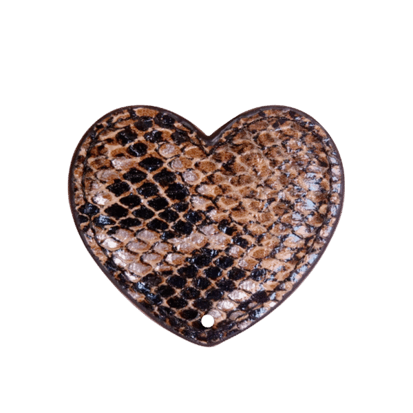 Corazón serpiente multicolor - perforado