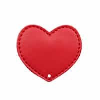 Corazón rojo - perforado